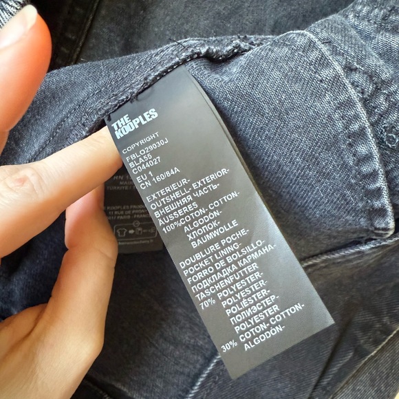 The Kooples GREY DENIM OFFICER-STYLE JACKET Size 1 aka S - Picture 9 of 16